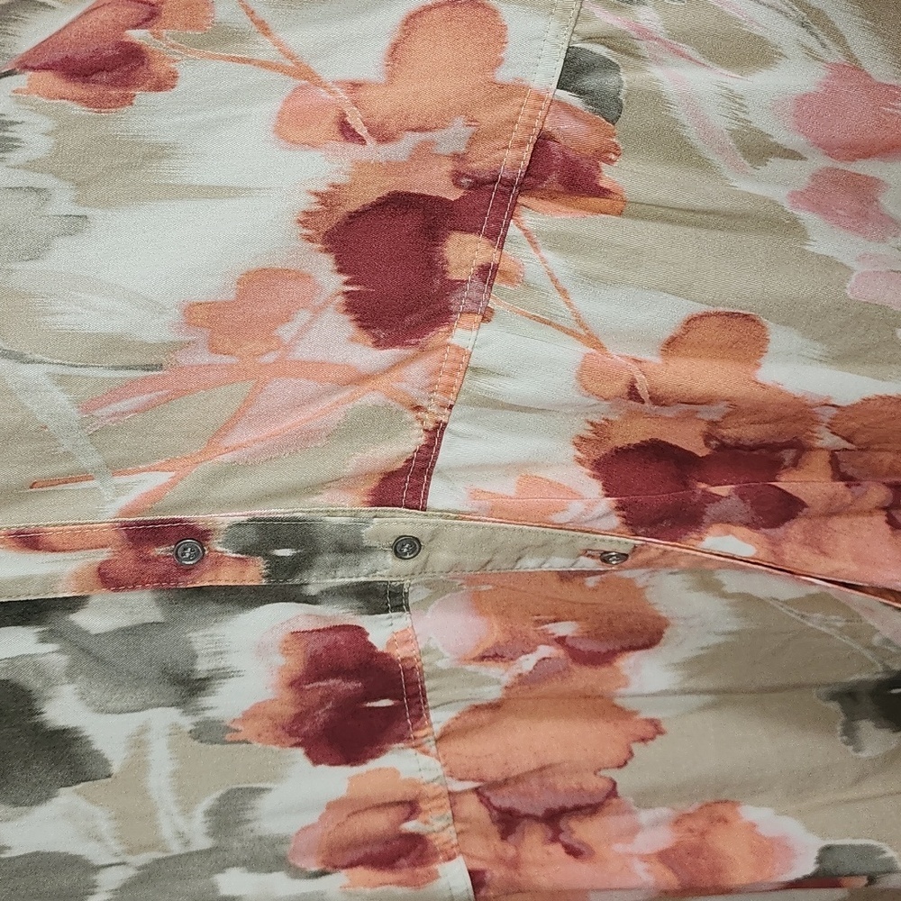 Westbound Multicolor Floral Blouse Button Front Size 2X - Picture 5 of 6